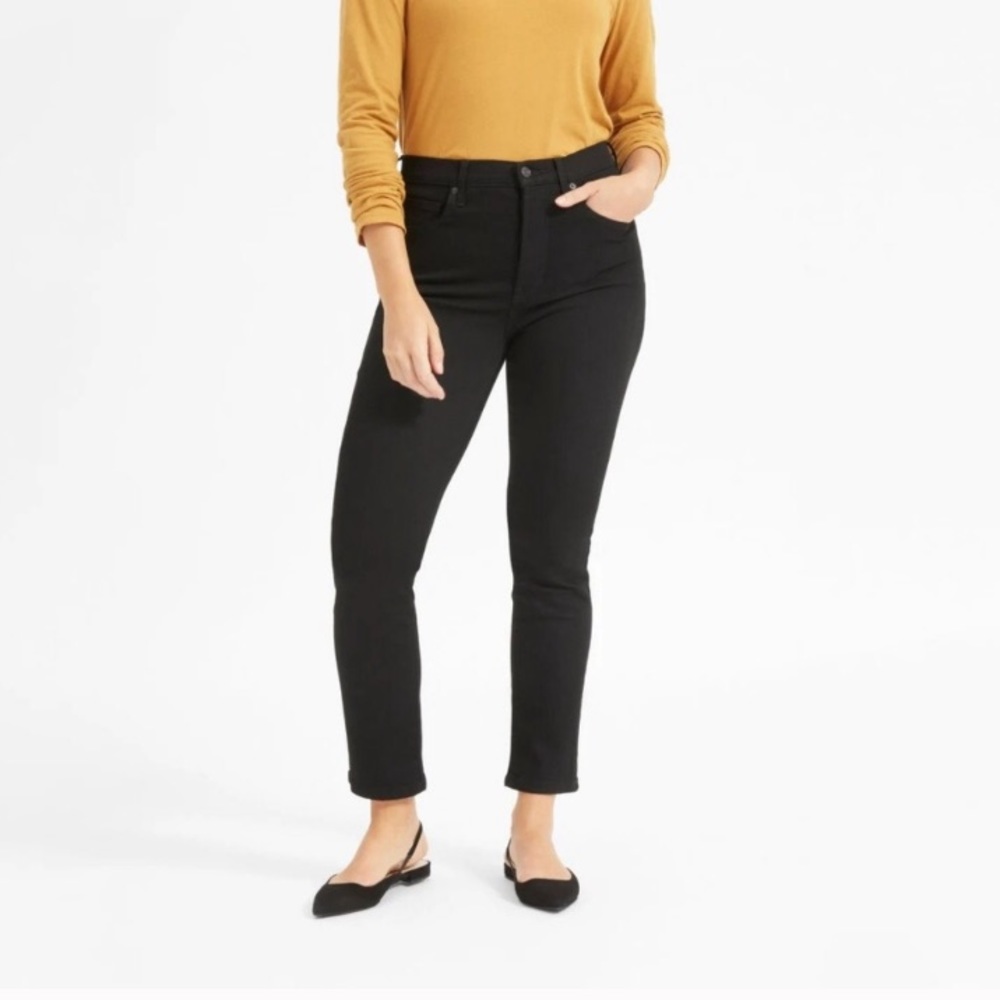 Everlane high rise straight Jean. Black. Size 27 r
